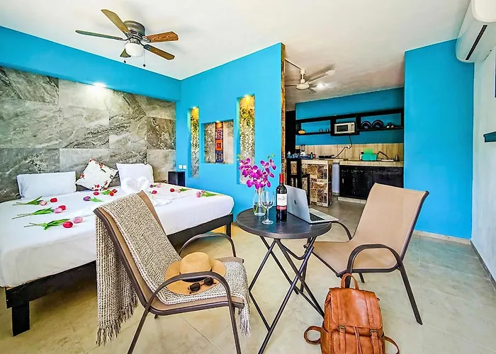 Remote Work With Fiber Wifi, King Memory Foam Bed, 8 Min In Playa 7b Apartment Playa del Carmen